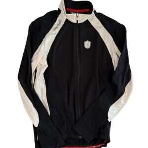 CAMPAGNOLO Long Sleeve Full Zip Cycling Jersey Shirt Black XL